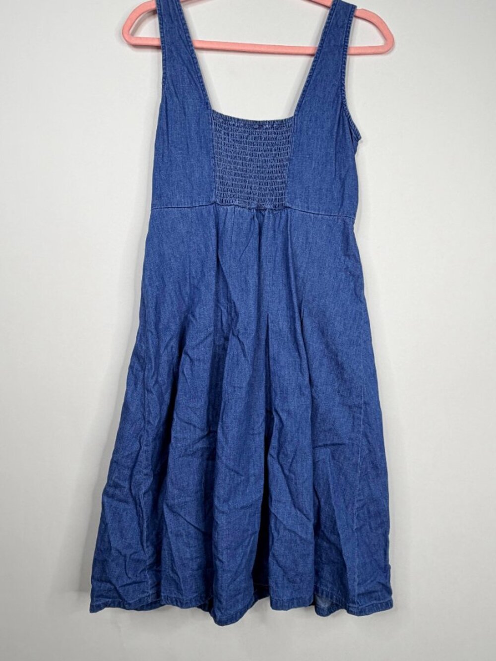2/$30 J. Crew Pleated Chambray Dress Azalea Wash 6 #A3163 - Picture 8 of 12